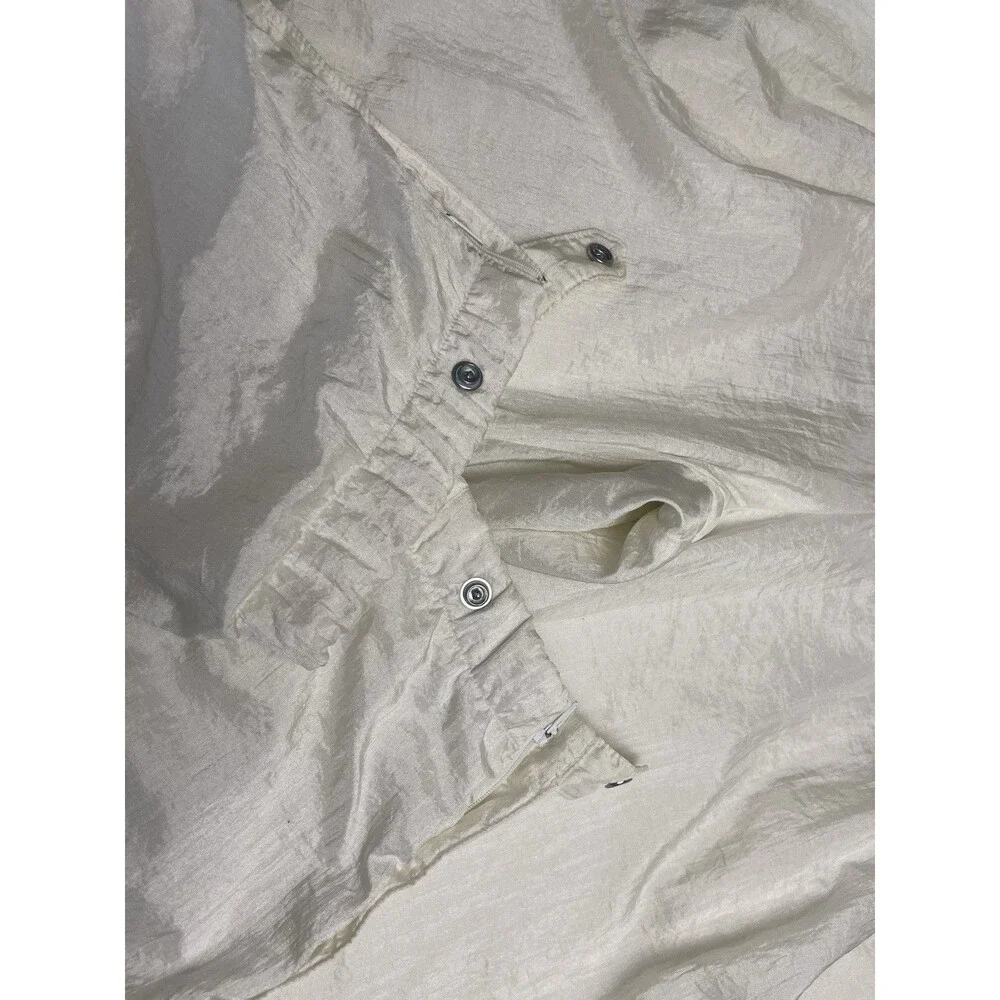 VTG NIKE white Tag Made In USA white Athletic Windbreaker Pants Zip Ankle Size M